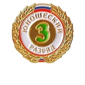 Значок 3 разряда юношеский