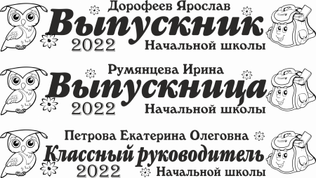 012 Лента выпускнику именная сатиновая