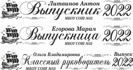 006 Лента выпускнику именная сатиновая